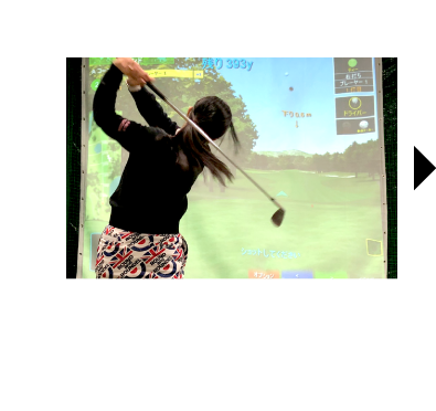 スローモーションカメラでクラブとボールの軌道・角度・打点・球の初速・ヘッドスピード等をデータ化